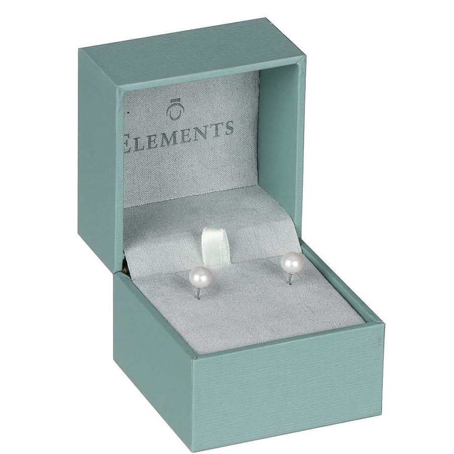 Anniversary | Elements Elements Freshwater Pearl 7Mm Boxed Stud Earrings