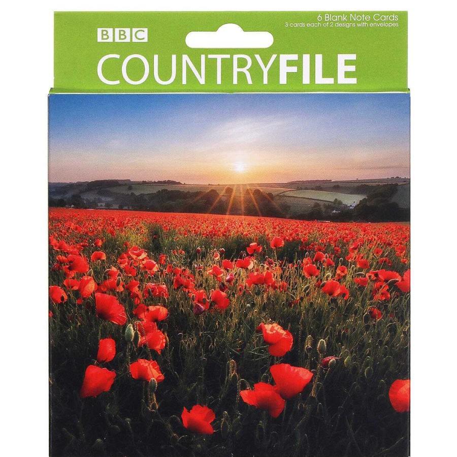 Photographic Cards | BBC Bbc Countryfile Poppies Set Of 6 Blank Notecards