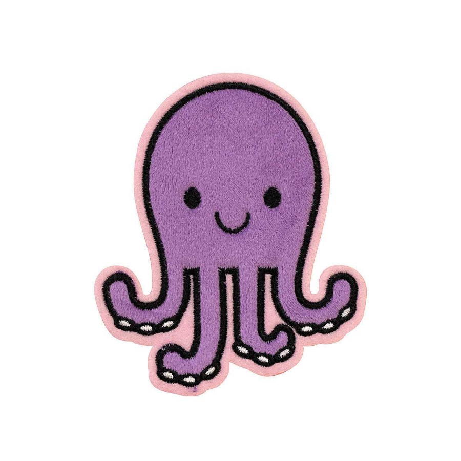 Peel-Off Patch Cards | Temptation Gifts Moji Violet Octopus Birthday Card With Peel Off Patch