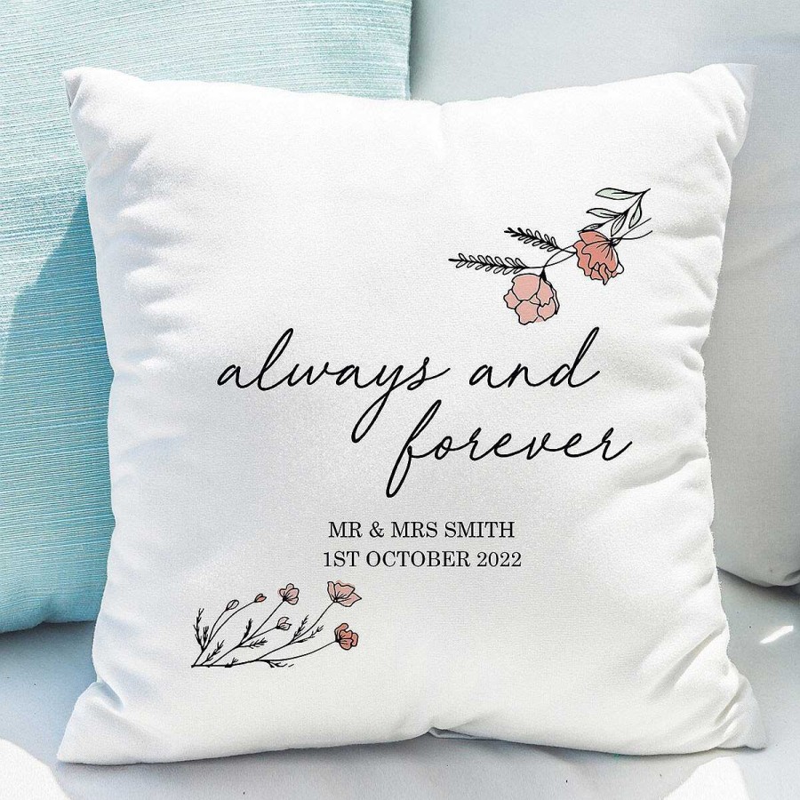 Soft Furnishings | Temptation Gifts Personalised Always And Forever Cushion