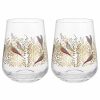 Wine Accessories | Sara Miller Sara Miller Chelsea Gold Set Of Two Tumbler Glasses