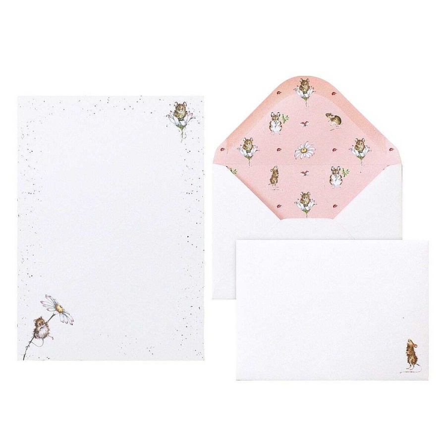 Desk Accessories | Wrendale Wrendale 'Oops A Daisy' Mouse Letter Writing Set