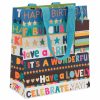 Medium Gift Bags | Glick Glick Paper Salad Birthday Blue Stripe Medium Birthday Gift Bag