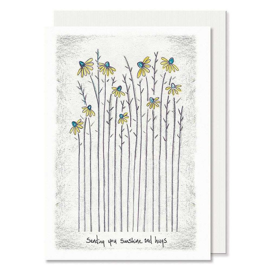 Inspirational | East of India East Of India 'Sunshine And Hugs' Tall Flower Card