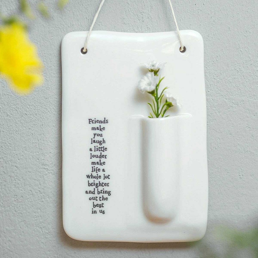 Flower Vases | East of India East Of India 'Friends Make You Laugh' Wall Vase