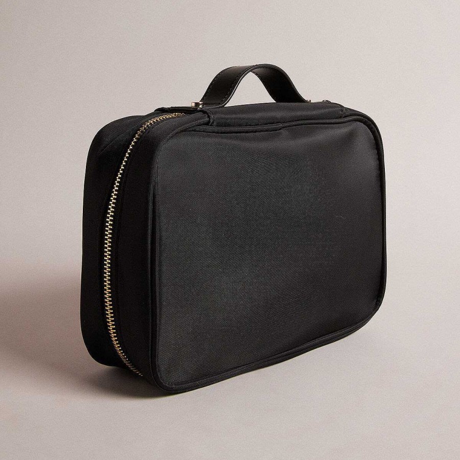 Wash Bags | Ted Baker Ted Baker Pennyya Black Small Hanging Travel Wash Bag