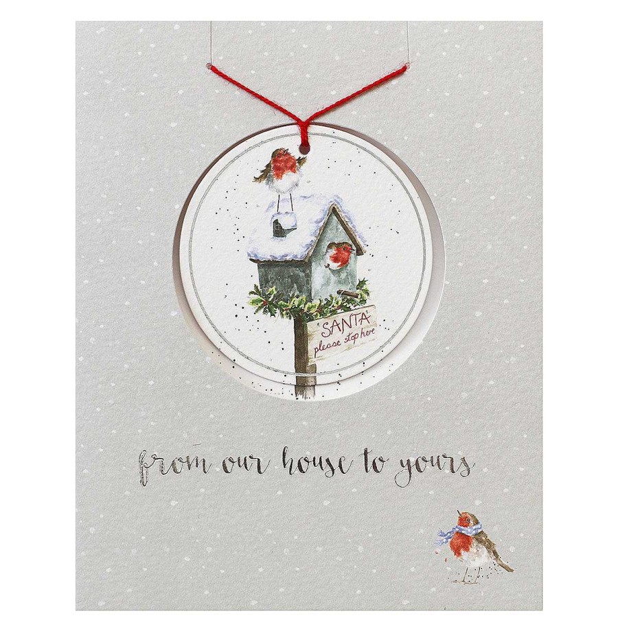 Christmas | Wrendale Wrendale 'From Our House To Yours' Christmas Card With Tree Decoration