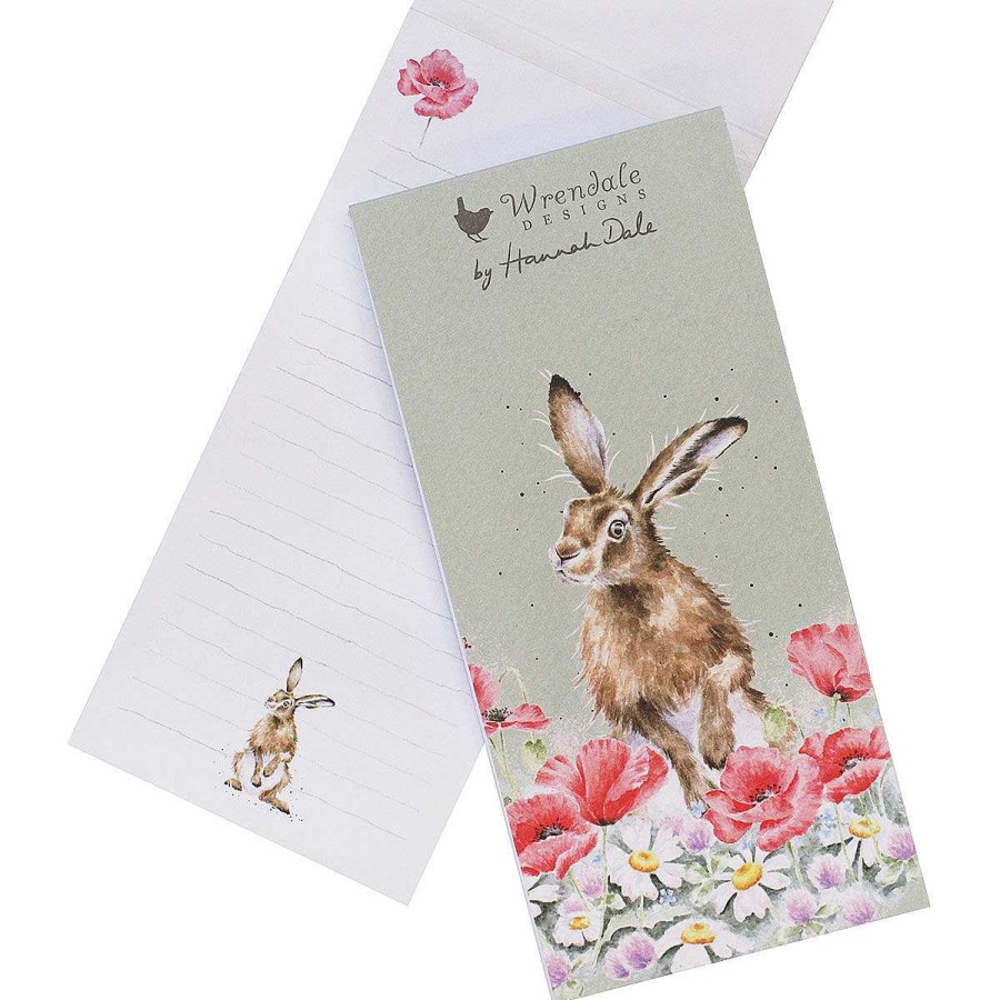 Magnetic Fridge Pads | Wrendale Wrendale Field Of Flowers Hare Magnetic Shopping Pad