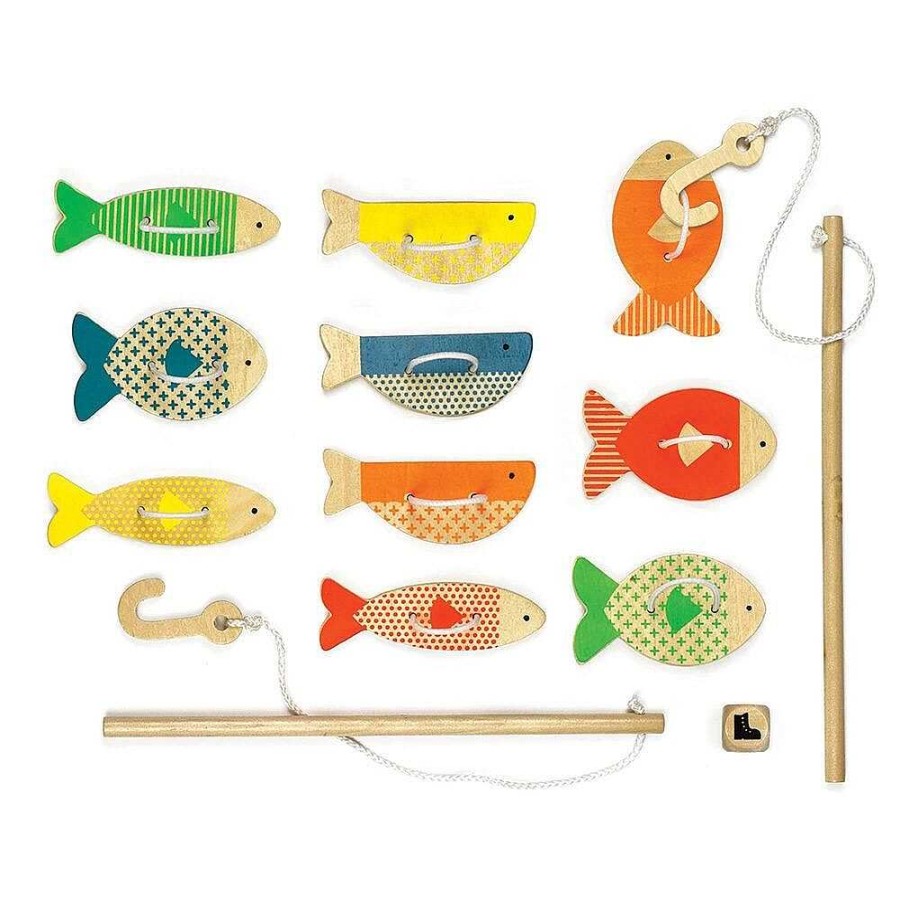 Children | Petit Collage Petit Collage Fishing Around Wooden Fishing Game