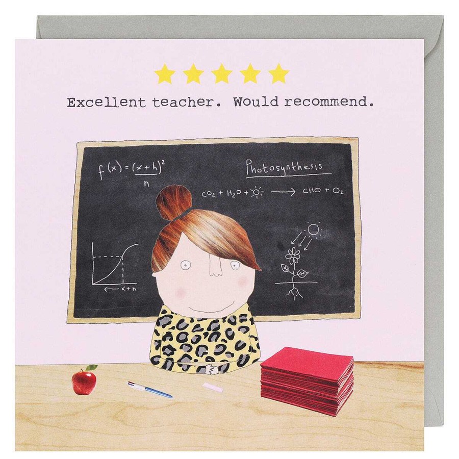 Teacher | Rosie Made A Thing Rosie Made A Thing 'Five Star Teacher' Woman'S Teacher Card