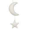 Christening Gifts | East of India East Of India White Felt Moon & Stars Decoration