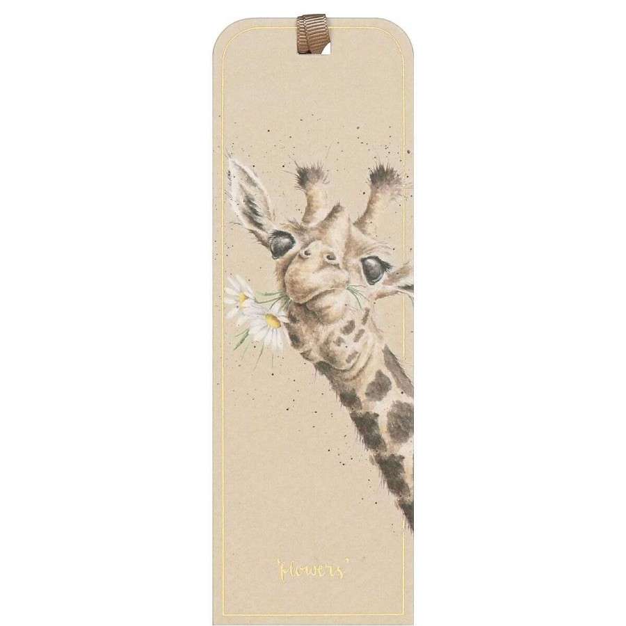 Bookmarks | Wrendale Wrendale 'Flowers' Giraffe Bookmark