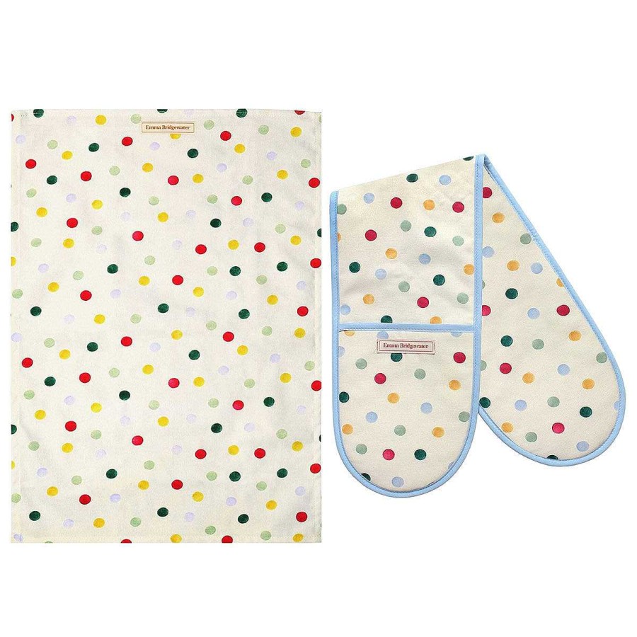 Oven Gloves | Emma Bridgewater Emma Bridgewater Polka Dot Double Oven Glove And Tea Towel Set