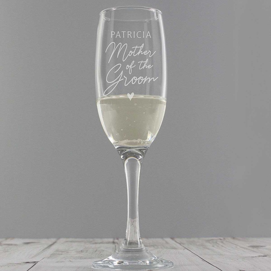 Personalised / Experience | Temptation Gifts Personalised Mother Of The Groom Flute Glass