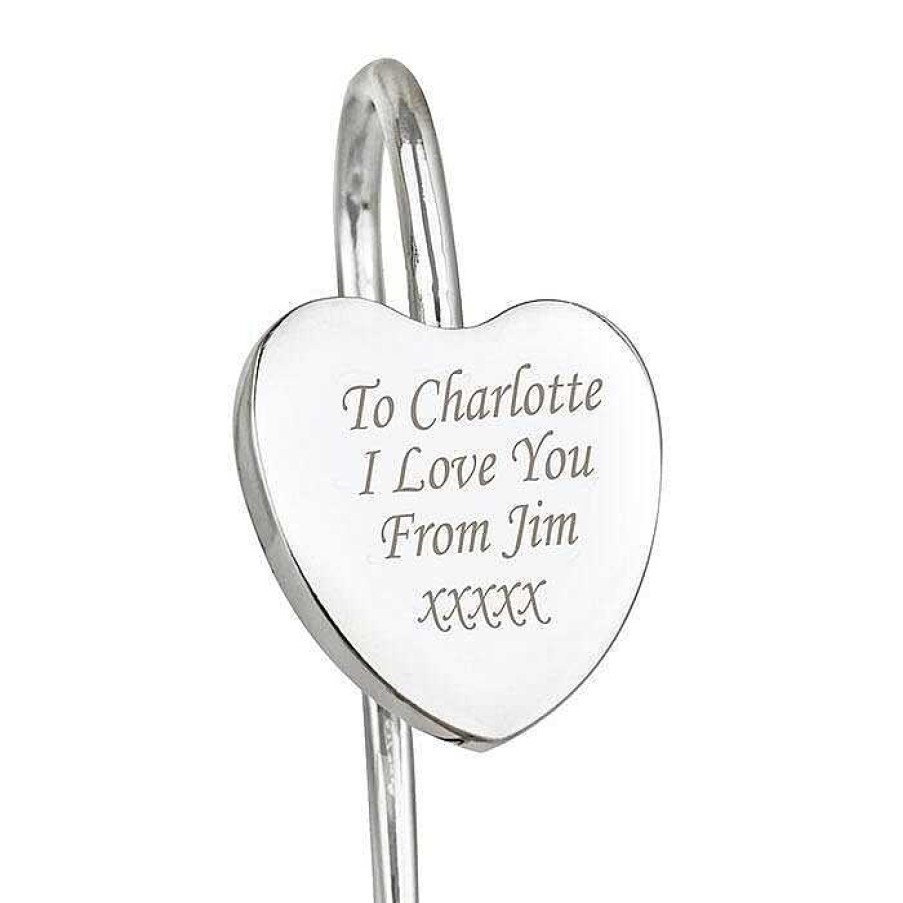 Bookmarks | Temptation Gifts Personalised Silver Heart Bookmark