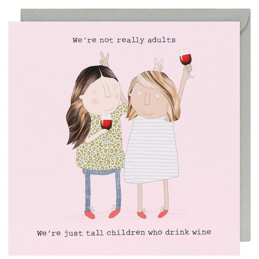 Funny Cards | Rosie Made A Thing Rosie Made A Thing Drink Wine Greetings Card