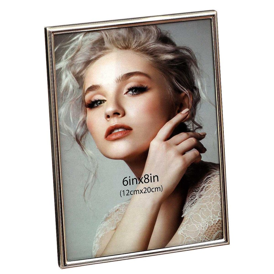 Photo Frames | Temptation Temptation Silver Narrow Edge Frame 6X8