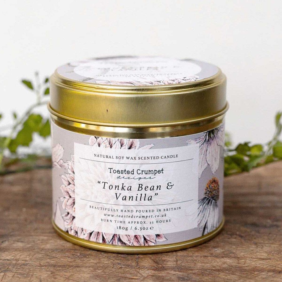 Tin Candles | Toasted Crumpet Toasted Crumpet Tonka Bean & Vanilla Tin Candle