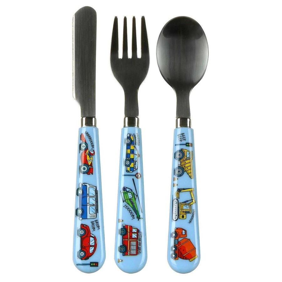 Snack & Meal Time Accessories | Leonardo's Little Stars Leonardo'S Little Stars Vehicles Cutlery Set