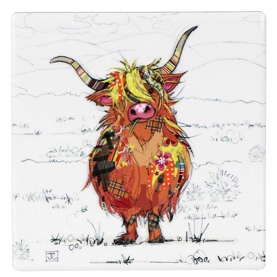 Coasters & Placemats | Bug Art Bug Art Hamish Highland Cow Coaster