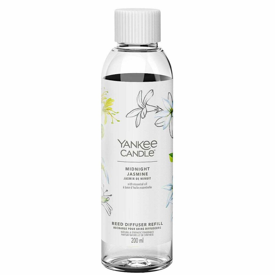 Reed Diffusers | Yankee Candle Yankee Candle Midnight Jasmine 200Ml Signature Reed Diffuser Refill