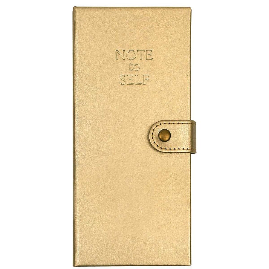 Memo Pads & Jotters | Fox & Butler Fox & Butler 'Note To Self' Gold Luxury Slim Notepad