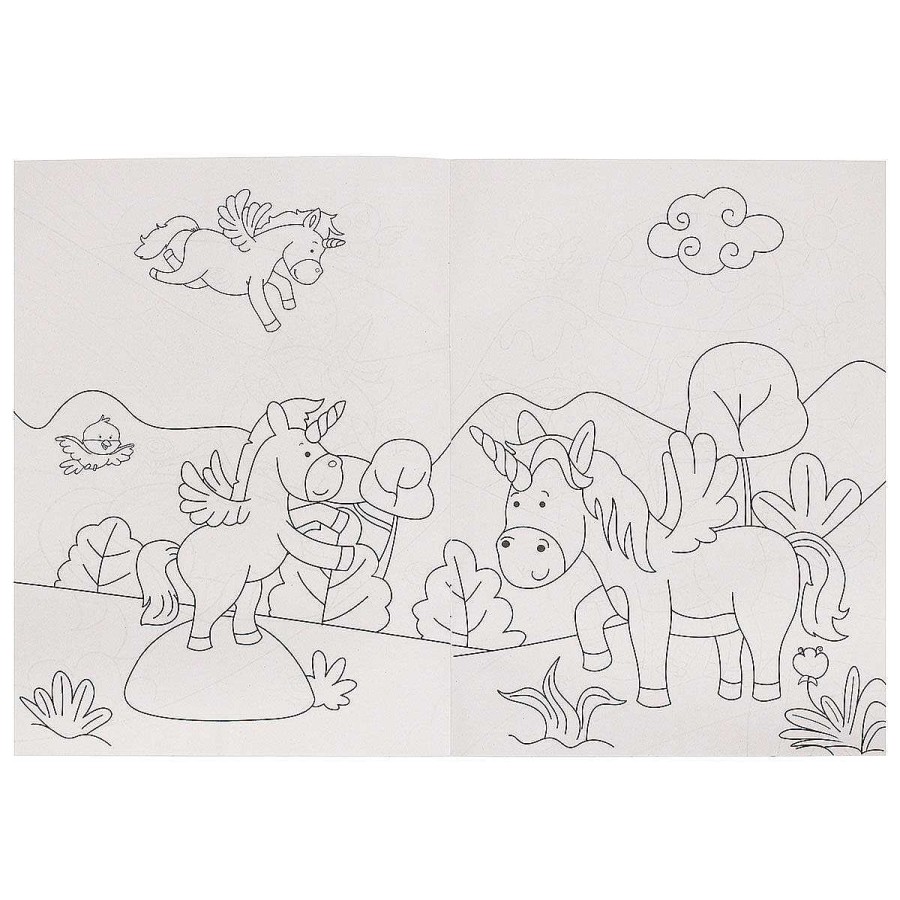 New In | Temptation Gifts Unicorn A4 Colouring Book Set With Twelve Pencils