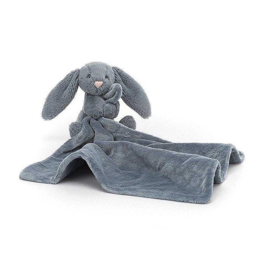 Baby Safe Toys | Jellycat Jellycat Bashful Dusky Blue Bunny Soother