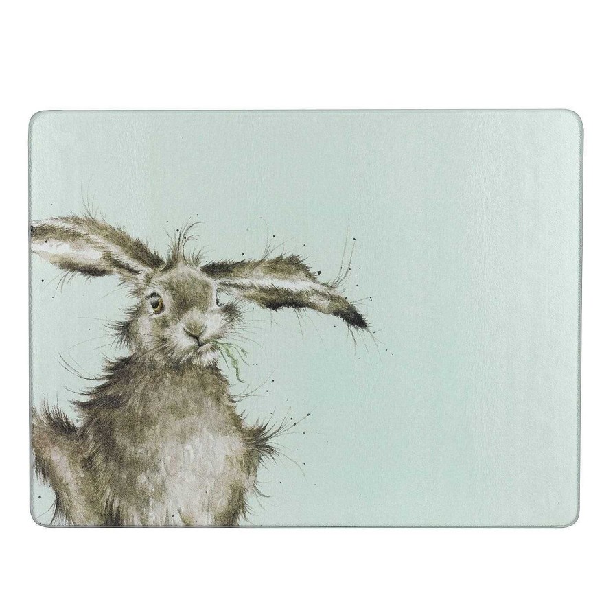 Chopping Boards & Worktop Savers | Wrendale Wrendale Hare Glass Worktop Saver