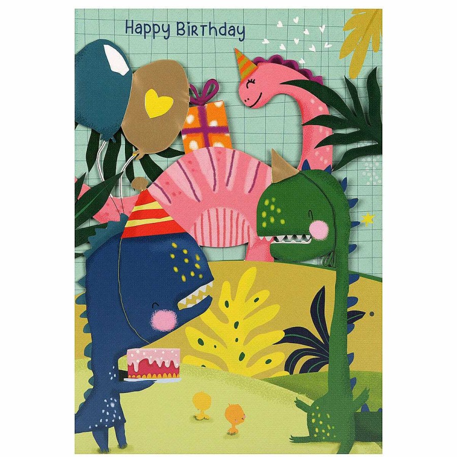 Cards | Alljoy Design Alljoy Design Dinosaurs Paper Cut Art Birthday Card