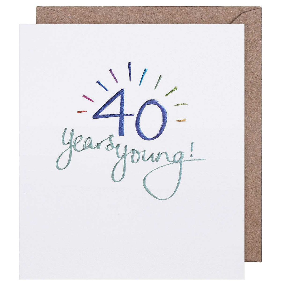 Age Cards | Paperlink Paperlink Mimosa 40 Years Young Birthday Card