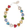 Bracelets | Carrie Elspeth Carrie Elspeth Multi Gold Edged Hearts Bracelet