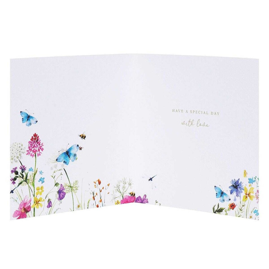 Cards | Paperlink Paperlink Fields Of Gold All Over Floral Birthday Card