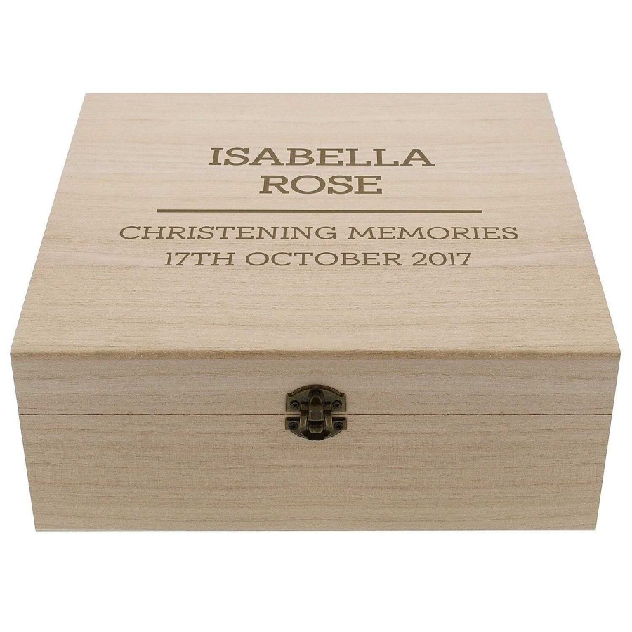 Keepsake Boxes | Temptation Gifts Personalised Large Wooden Keepsake Box