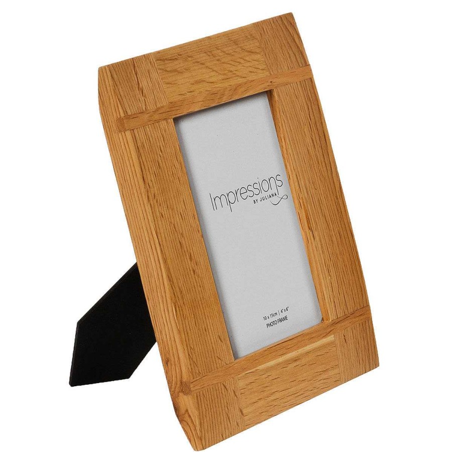 Photo Frames | Widdop & Co Widdop & Co Cross Oak Finish Wooden 6 X 4 Photo Frame