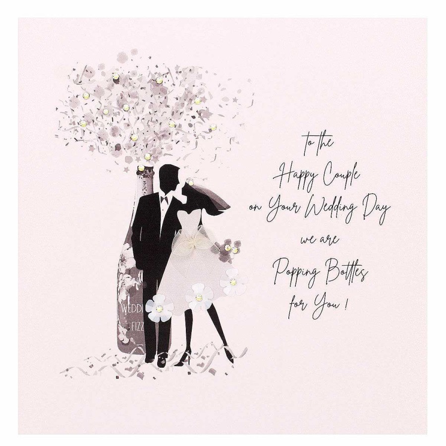 Wedding & Engagement | Five Dollar Shake Five Dollar Shake Happy Couple Popping Bottles Luxury Large Wedding Card