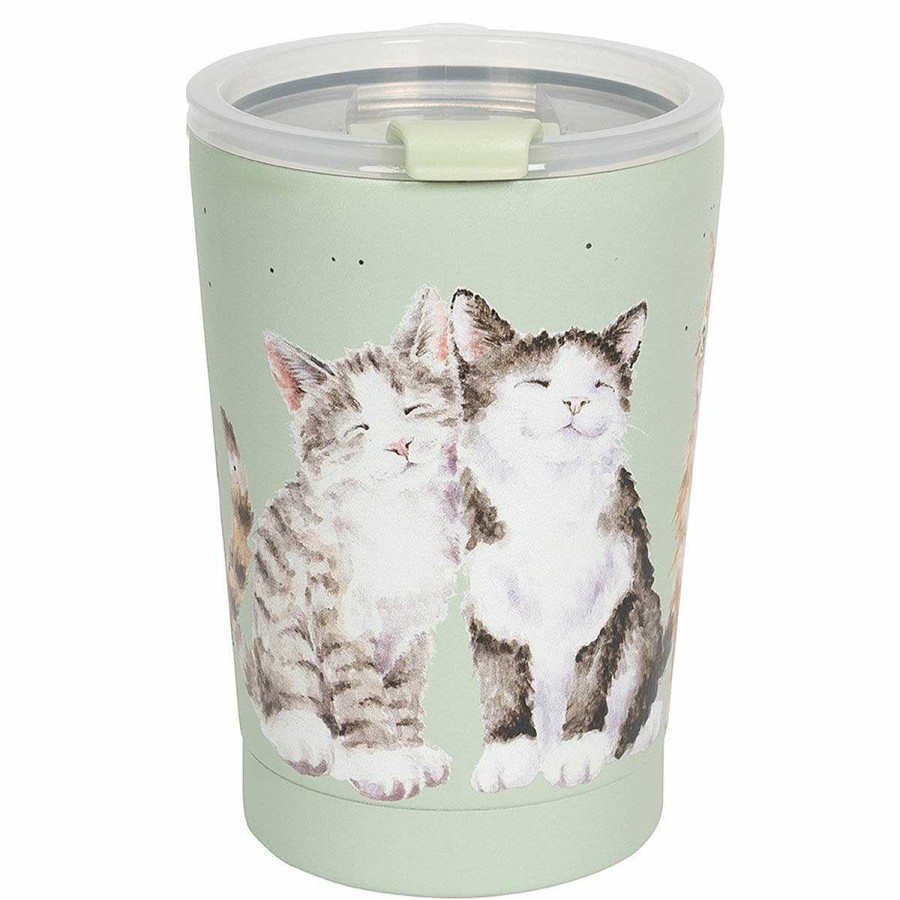 Travel Mugs | Wrendale Wrendale 'Feline Friends' Cat Thermal Travel Cup