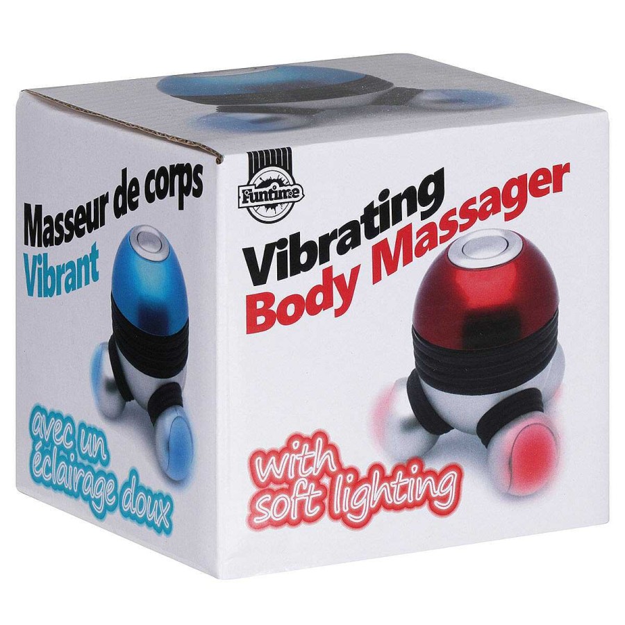 Pampering | Funtime Funtime Vibrating Body Massager With Led Lights Red