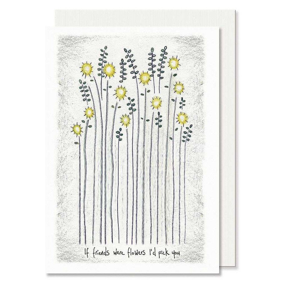 Inspirational | East of India East Of India 'Friends Were Flowers' Tall Flower Card