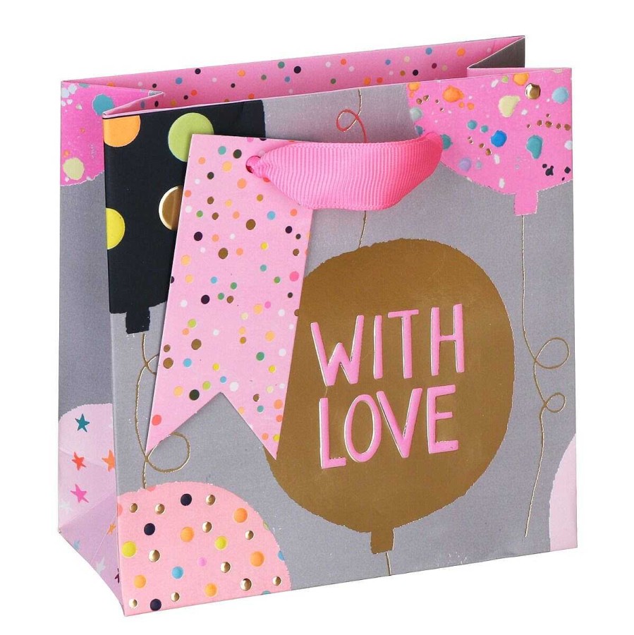 Small Gift Bags | Glick Glick Paper Salad Pink Balloons Small Gift Bag