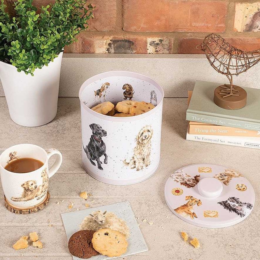 Tins & Trays | Wrendale Wrendale A Dog'S Life Biscuit Barrel