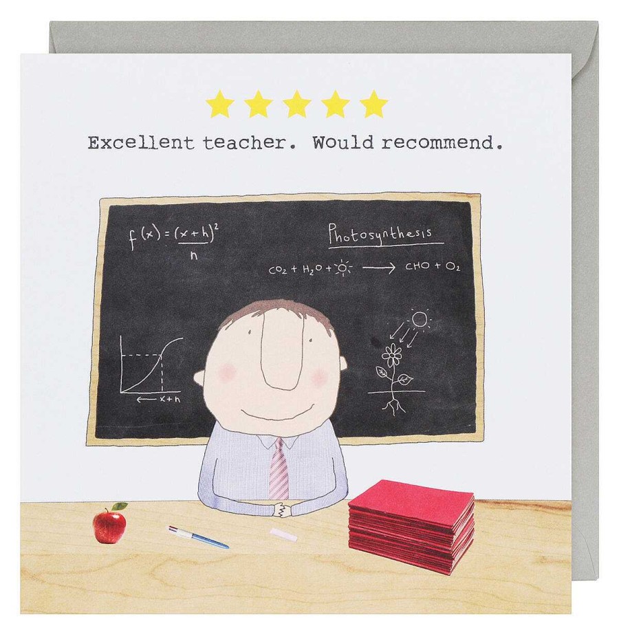 Teacher | Rosie Made A Thing Rosie Made A Thing 'Five Star Teacher' Men'S Teacher Card