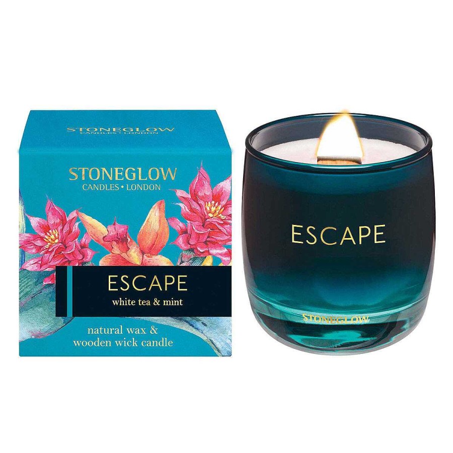 Aromatherapy | Stoneglow Stoneglow Infusion Escape White Tea & Mint Tumbler Candle