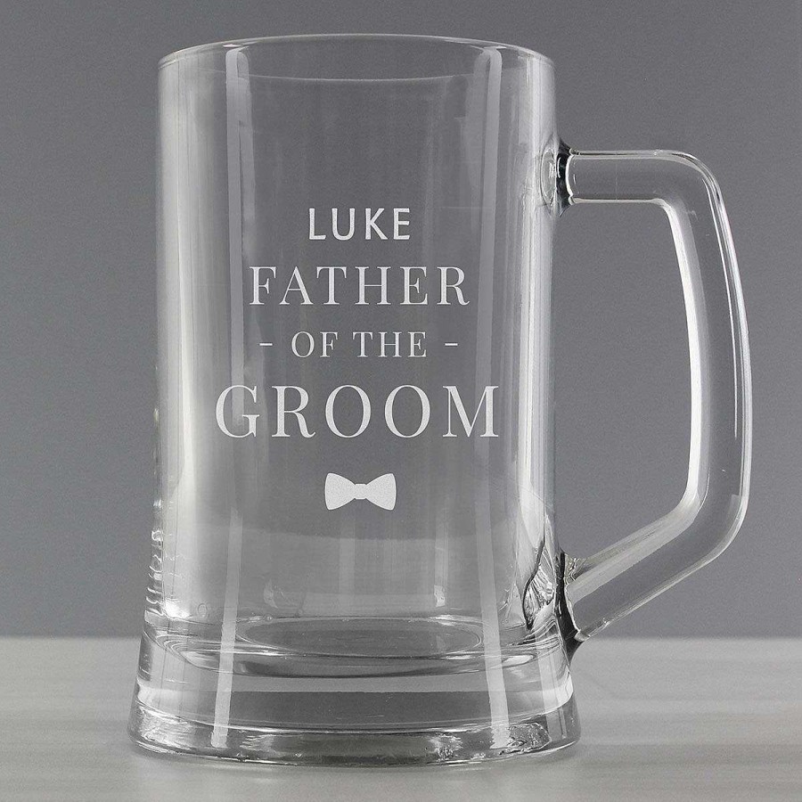 Glassware | Temptation Gifts Personalised Father Of The Groom Pint Stern Tankard