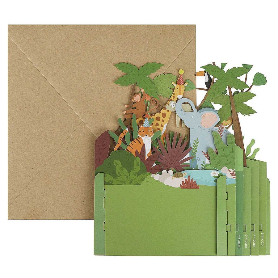 Animals & Birds Cards | Alljoy Design Alljoy Design Animals In The Jungle 3D Pop Up Card