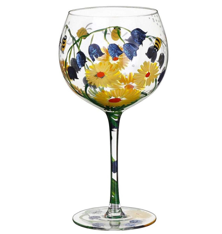 Glassware | Lynsey Johnstone Lynsey Johnstone Bluebells & Dandelions Bees Gin Glass