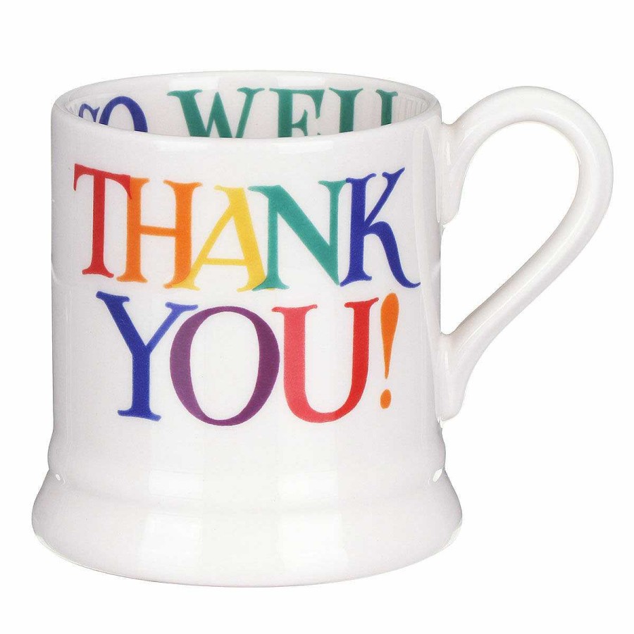 Mugs | Emma Bridgewater Emma Bridgewater Rainbow Toast Thank You Half Pint Mug