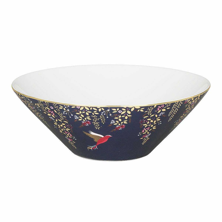 Bowls | Sara Miller Sara Miller Chelsea Navy Medium Salad Bowl