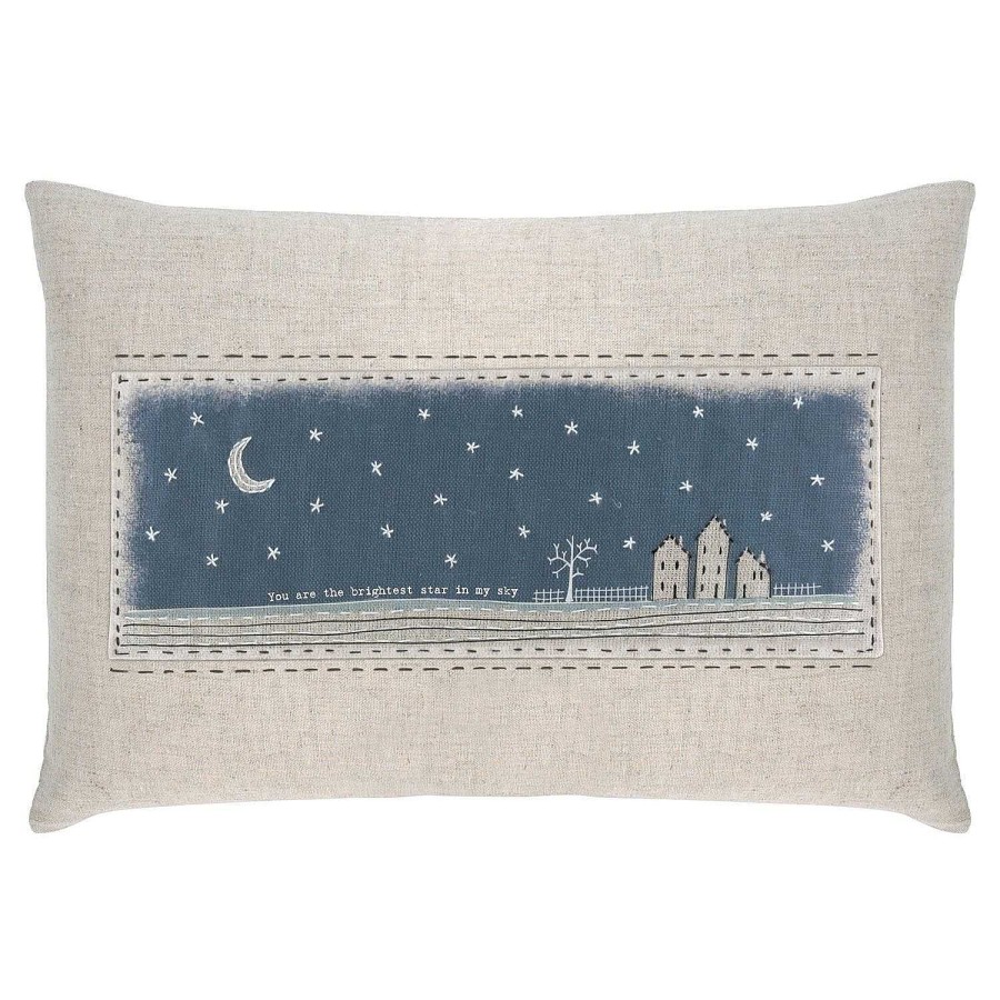 Soft Furnishings | East of India East Of India 'You Are The Brightest Star' Embroidered Cushion