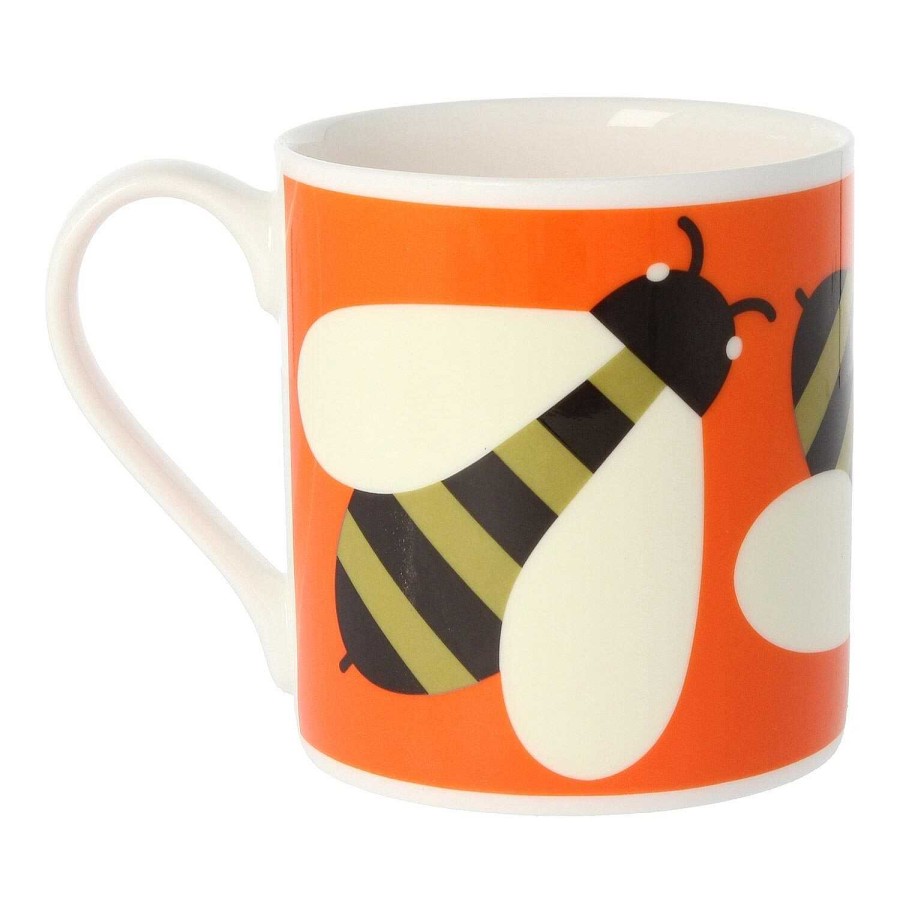 Mugs & Tea Cups | Orla Kiely Orla Kiely Busy Bee Orange Large Mug